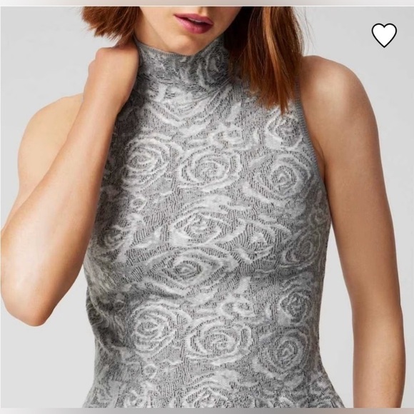 White House Black Market Sleeveless Rose Jacquard Peplum Top - Picture 5 of 9